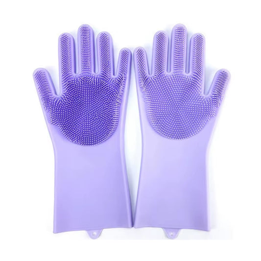 Pet Grooming Gloves Dog Cat Bathing Cleaning Glove Shampoo Scrubber Clean Soft Silicone Hair Removal Glove Hand Skin Protection